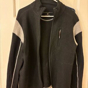 Eddie Bauer Black and Gray Mens Sweater Size Medium